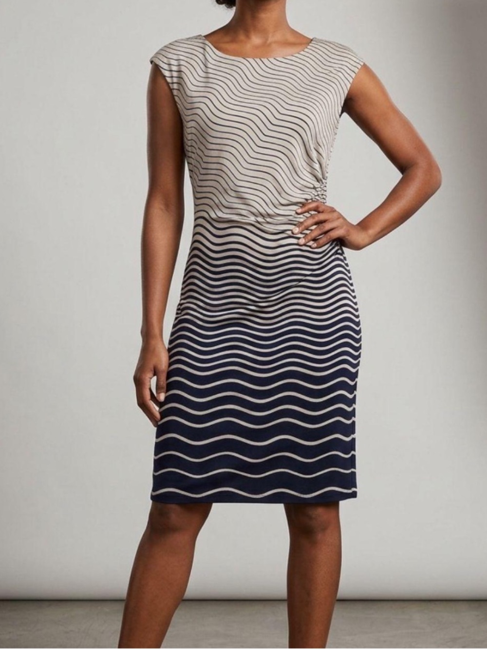 LOFT Wave-Striped Dress